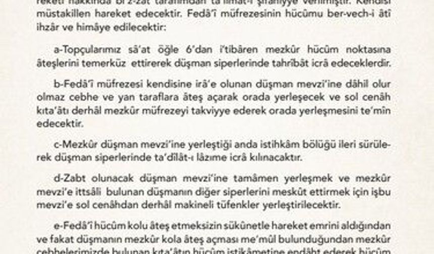 Atatürk'ün Fedai Müfrezesine verdiği el yazısı emir ortaya çıktı!
