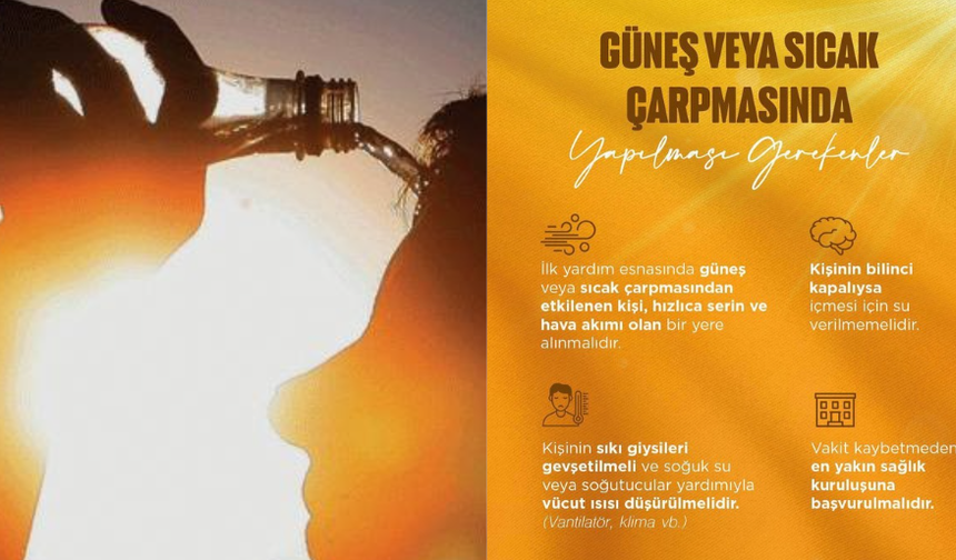 Güneş ve sıcak çarpmasına karşı alınması gereken önlemler