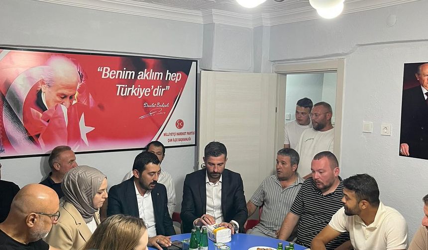 MHP İl Başkanı Hakan İmamoğlu’ndan Çan İlçe Teşkilatına ziyaret