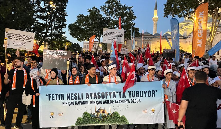 AK Parti Gençlik Kollarından “Fetih Nesli Ayasofya’ya Yürüyor” Yürüyüşü