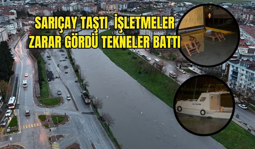Çanakkale’de taşan Sarıçay dron ile görüntülendi