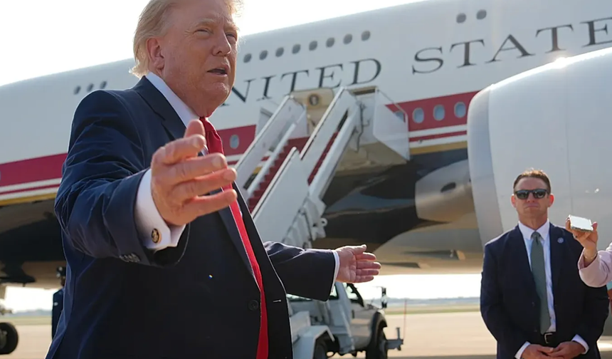 ABD Başkanı Donald Trump’ı taşıyan uçak Ankara’ya iniş yaptı