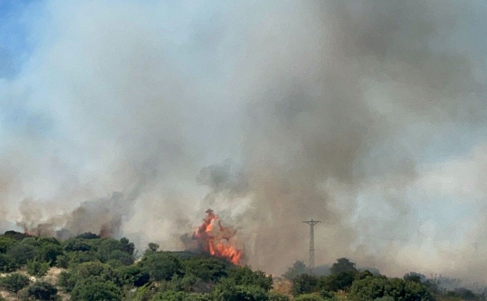 Çanakkale'de bozuk orman sahasında yangın