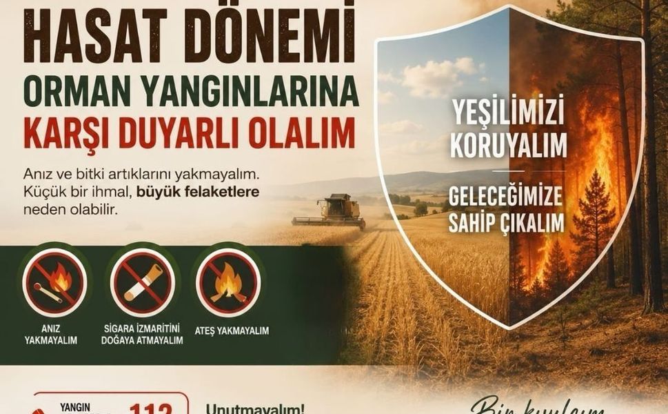 Çanakkale Valiliği’nden Hasat Döneminde Yangın Uyarısı