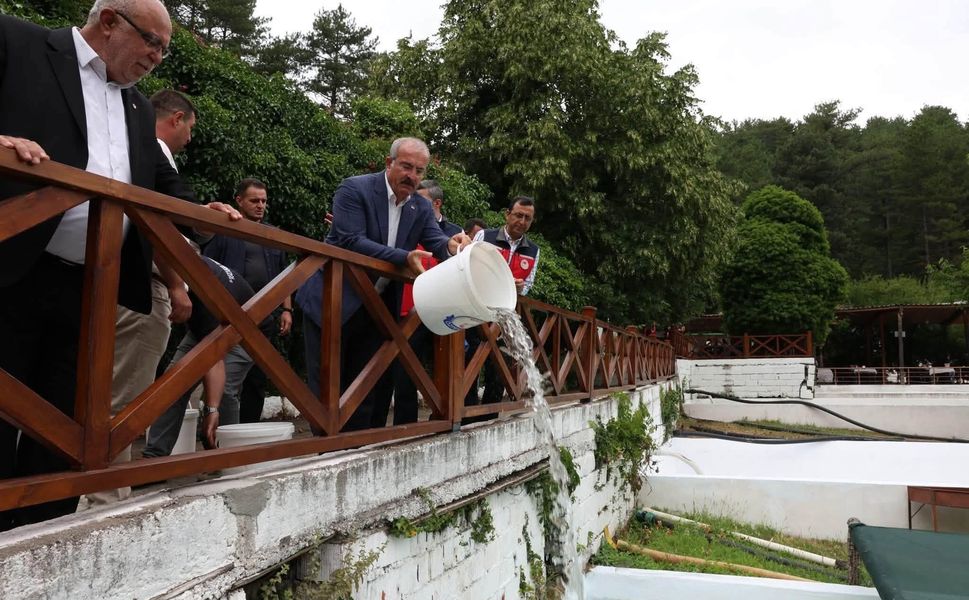 Ayazma Deresi'ne 50 bin alabalık yavrusu bırakıldı