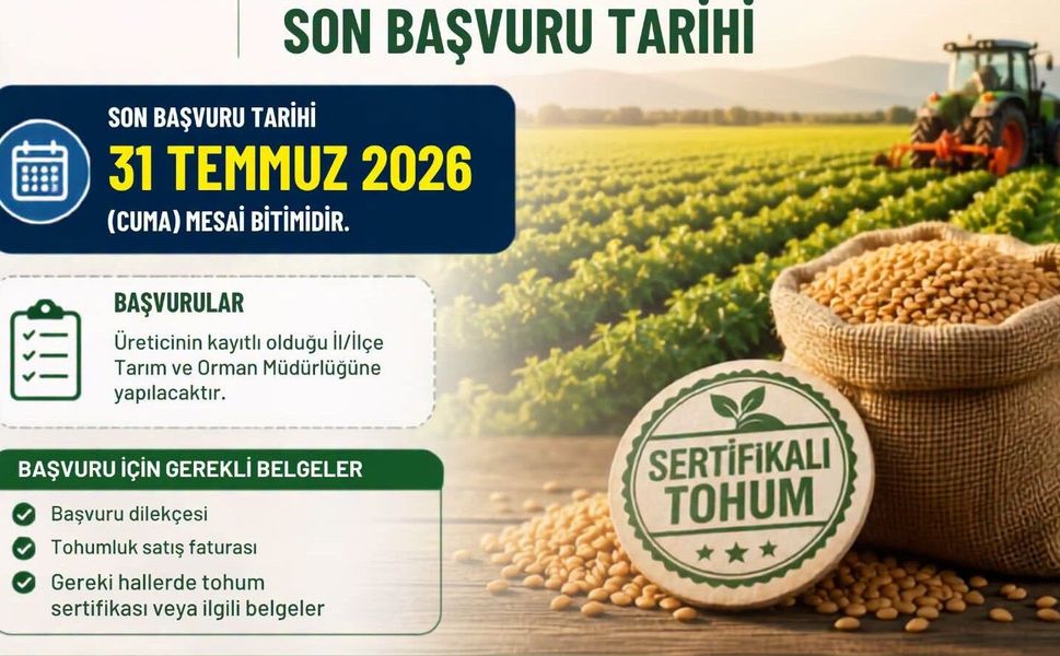 Çiftçilere kritik uyarı! Sertifikalı Tohum Desteği için son gün 31 Temmuz