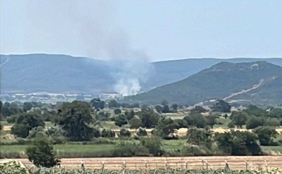 Eceabat'ta Tarım Arazisinde Yangın Çıktı