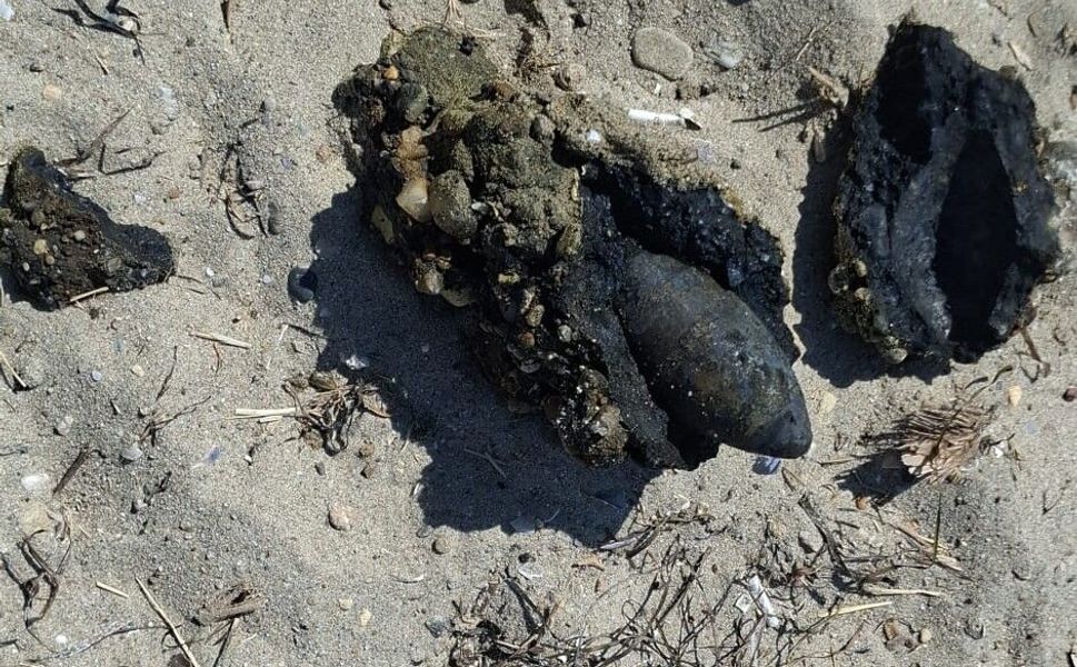 Çanakkale'de plajda savaştan kalma olduğu değerlendirilen askeri mühimmat bulundu