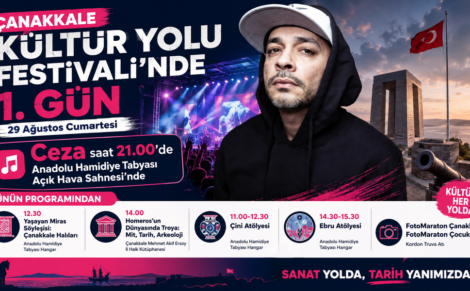 Çanakkale Kültür Yolu Festivali yarın başlıyor: İlk konser Ceza’dan