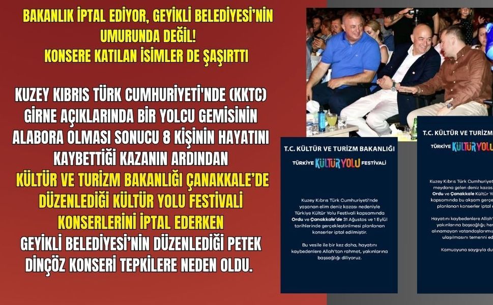 BAKANLIK İPTAL EDİYOR, GEYİKLİ BELEDİYESİ’NİN UMURUNDA DEĞİL!