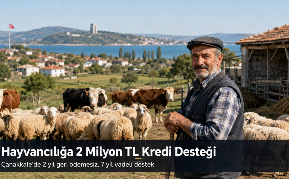 Çanakkale’de hayvancılık yapmak isteyenlere 2 milyon TL’ye kadar kredi desteği