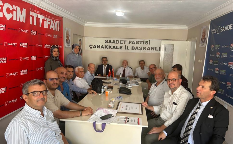Saadet Partisi Çanakkale’de aylık divan toplantısını gerçekleştirdi