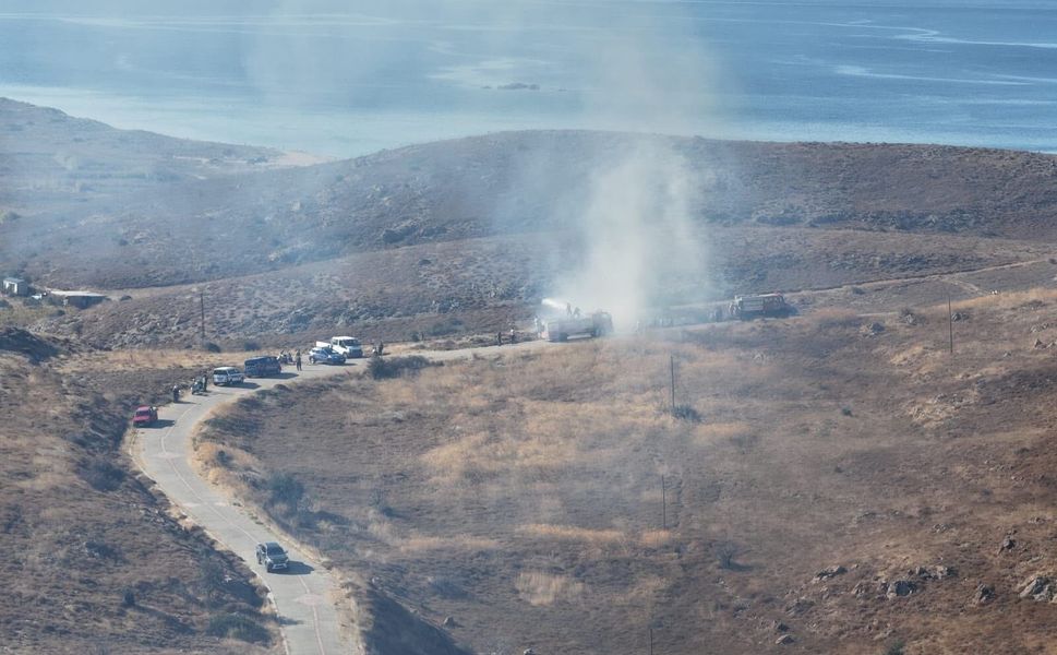 Çanakkale’de otluk alanda yangın