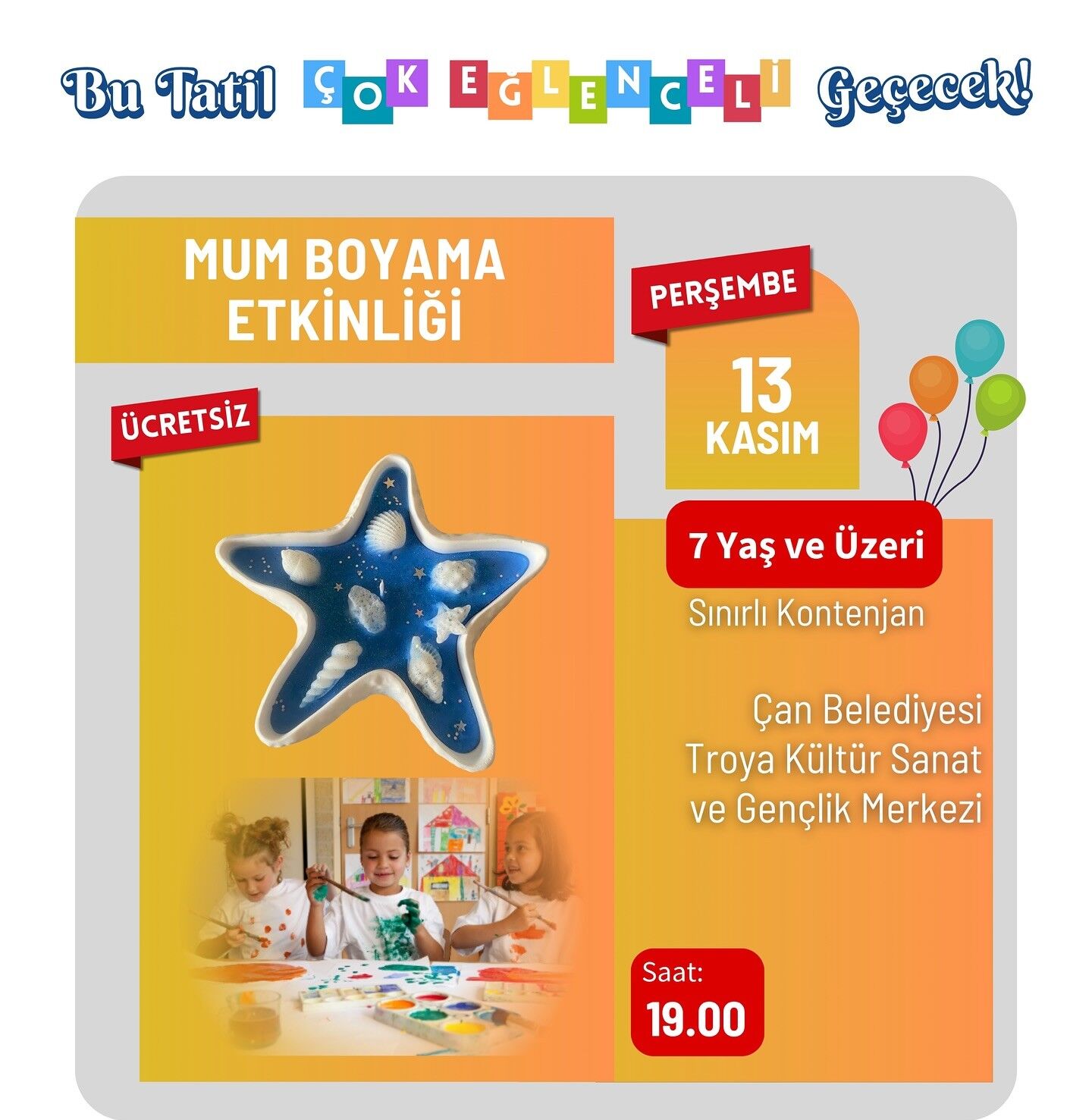 Çan Belediyesi Mum Boyama