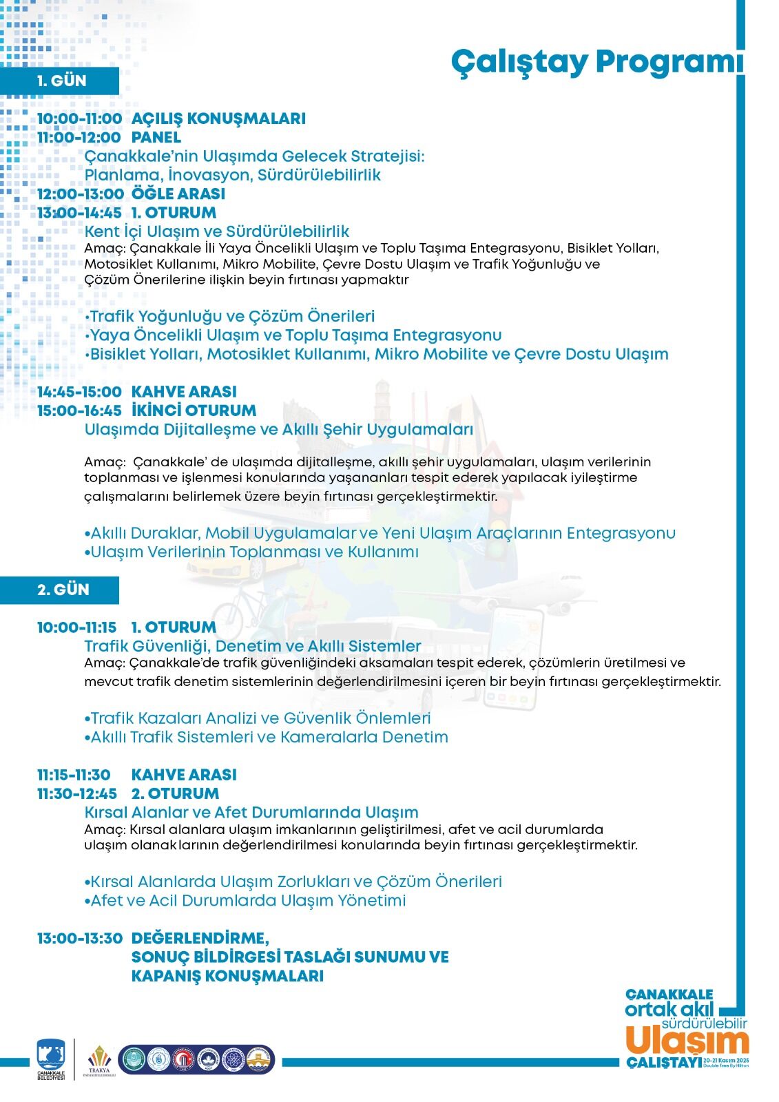 Ulaşım Çalıştay Programı