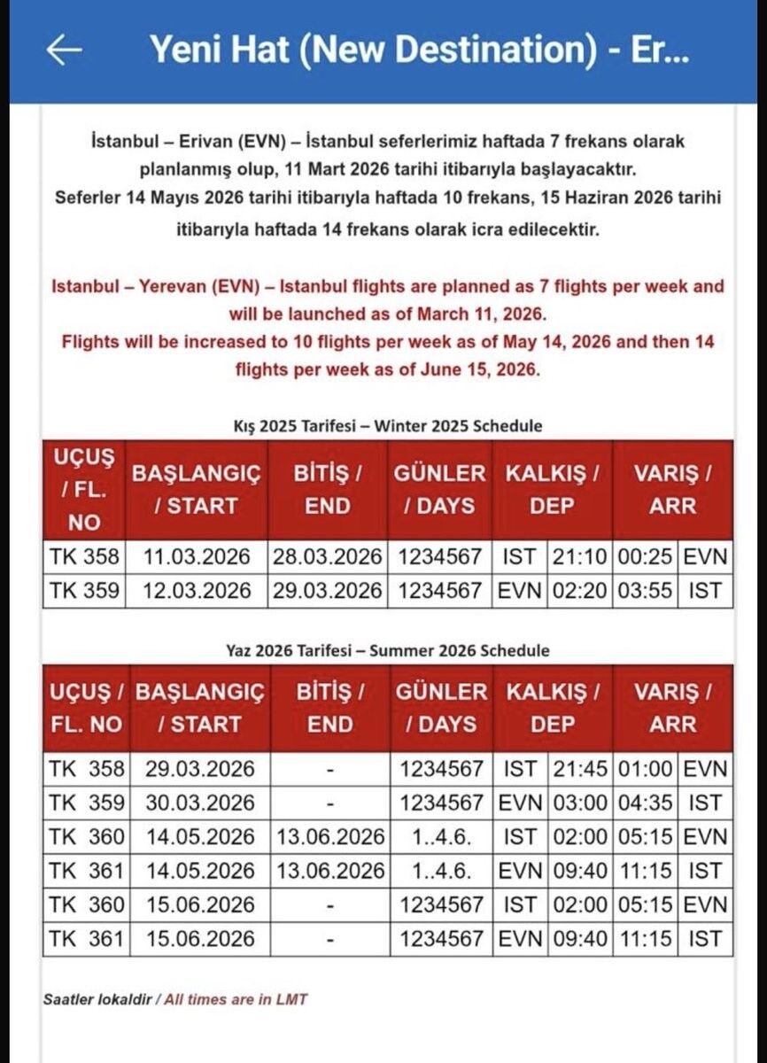 Türk Hava Yolları Ermenistan (1)