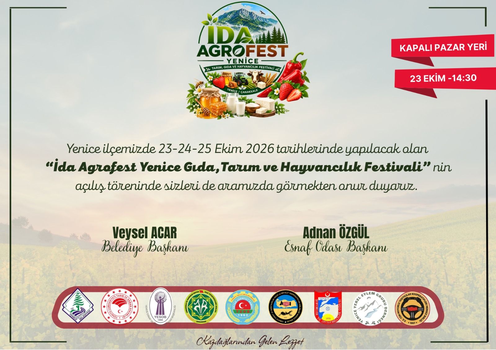 Yenice Festivali İDA AGROFEST bugün başlıyor